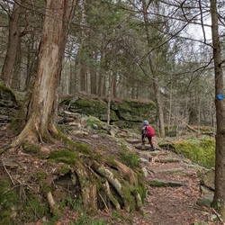 Quinn ascending Red Hill