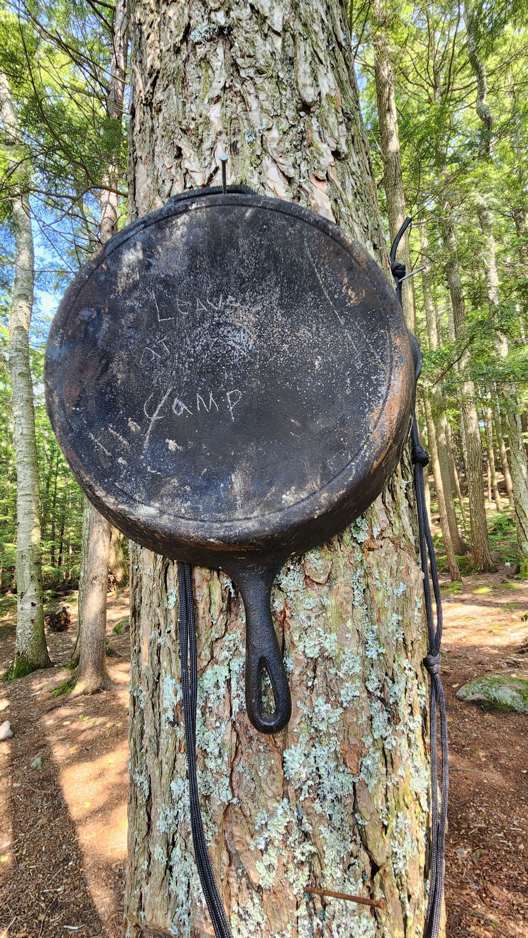 Pan. Leave at camp