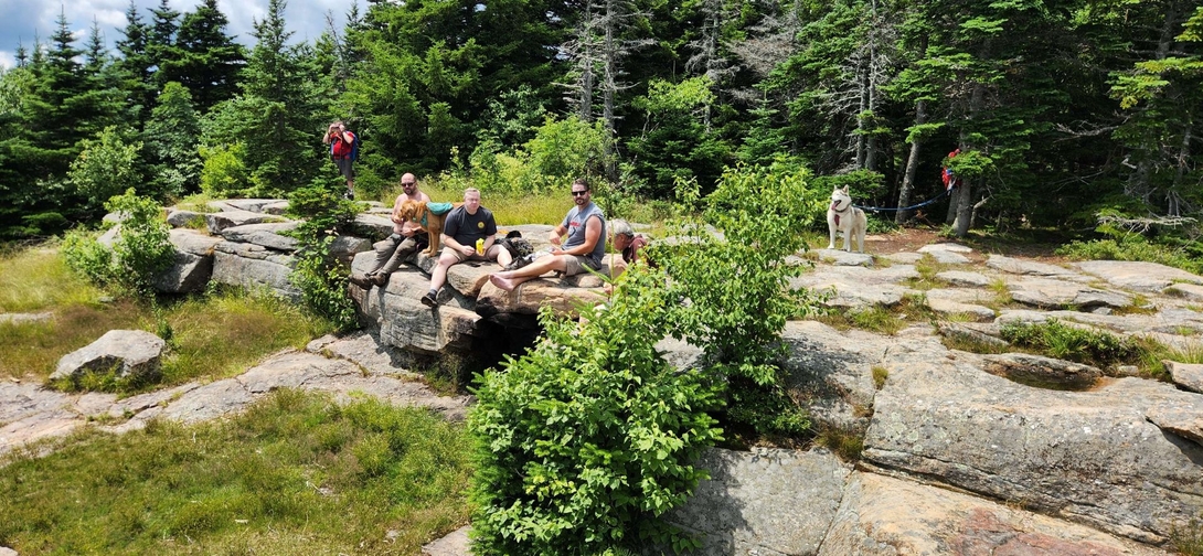 Group on the mountain