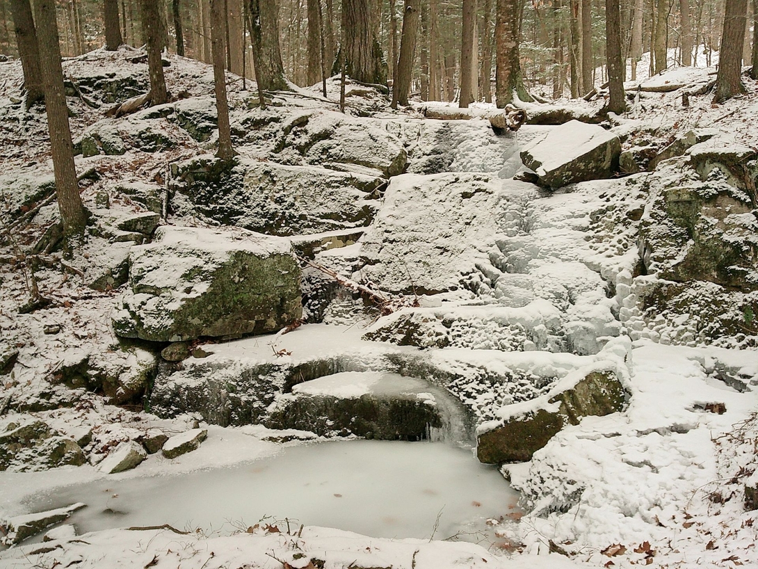ice on trail