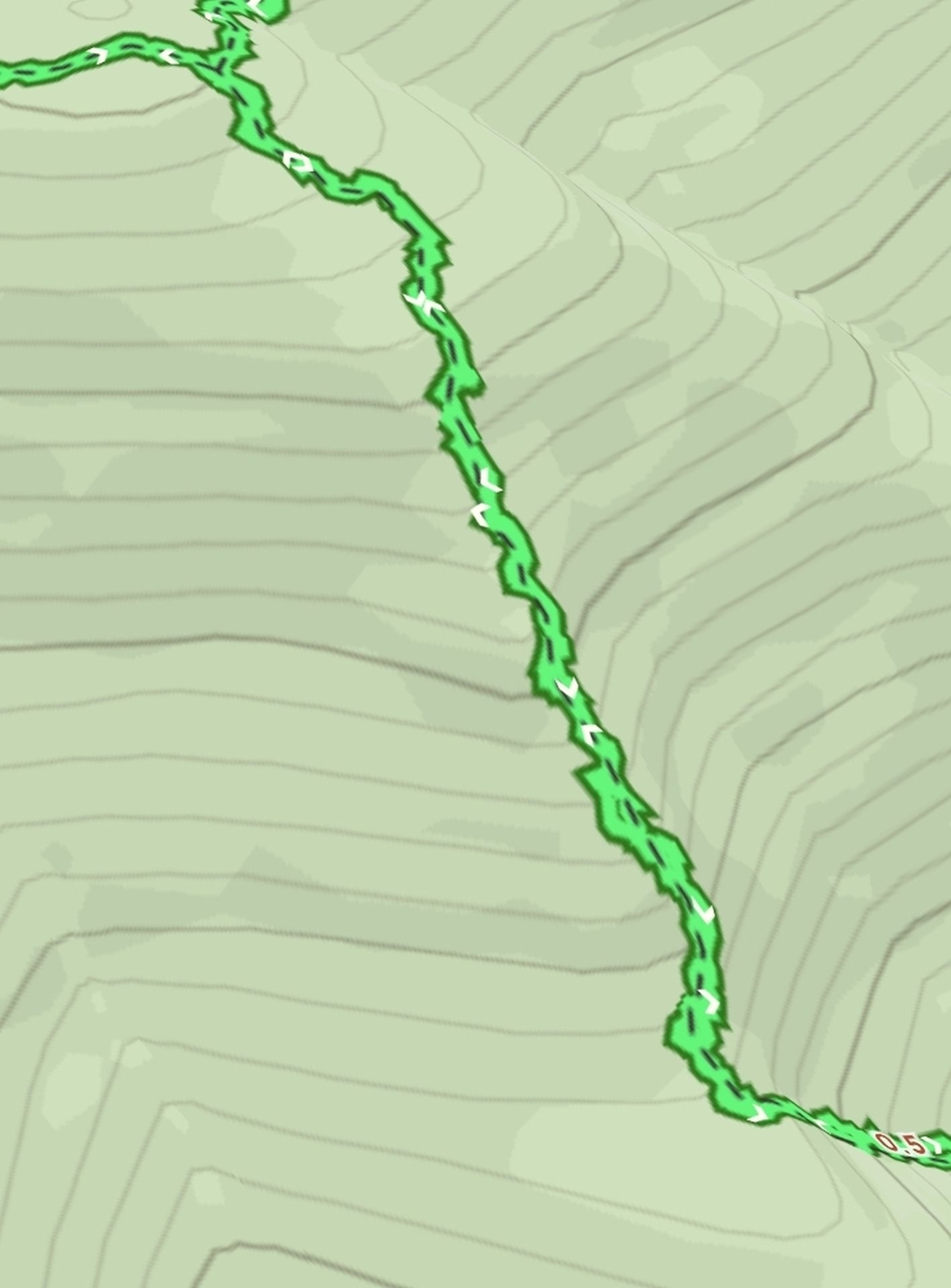 map of the steep part