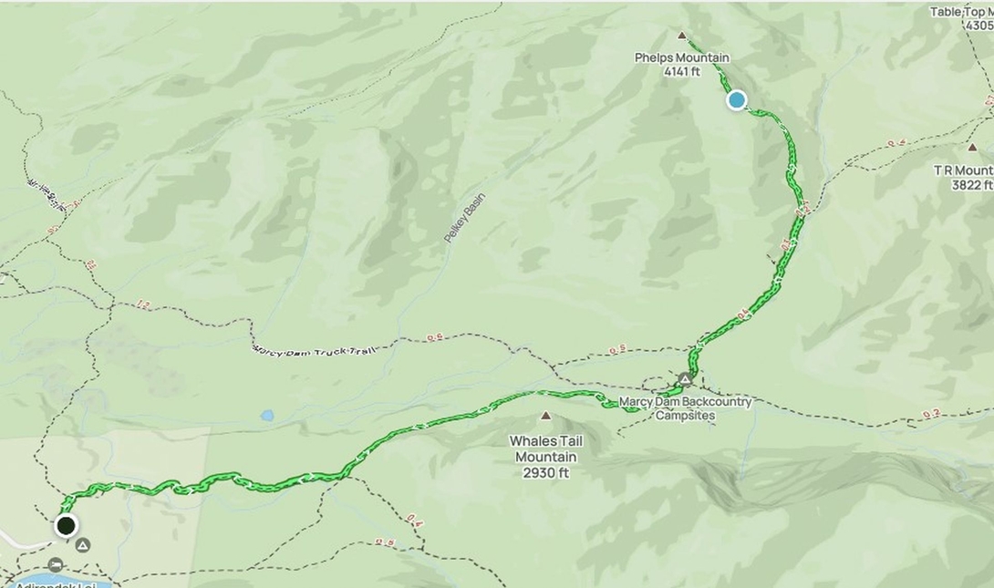 winter phelps hike map