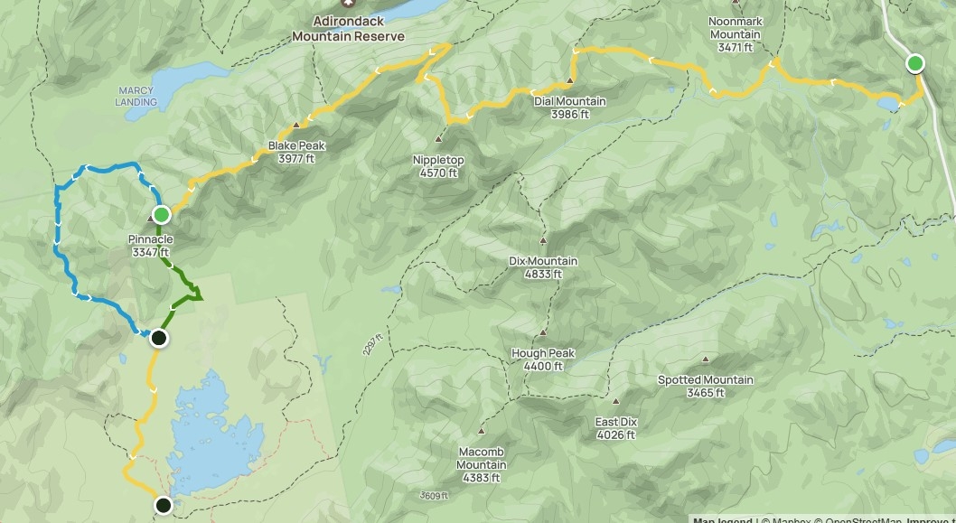 pinnacle traverse map