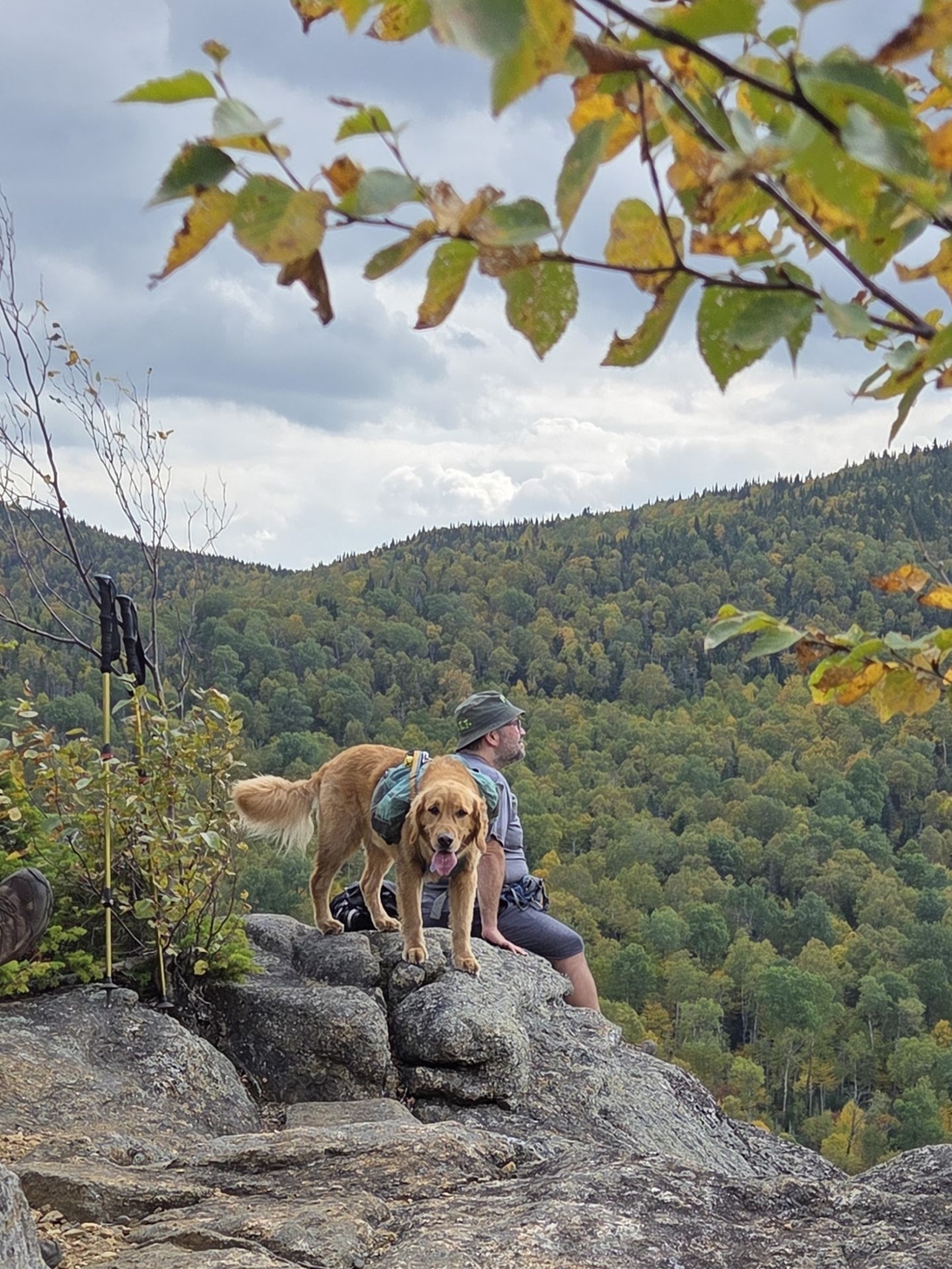 Adam and sunny on the ridge