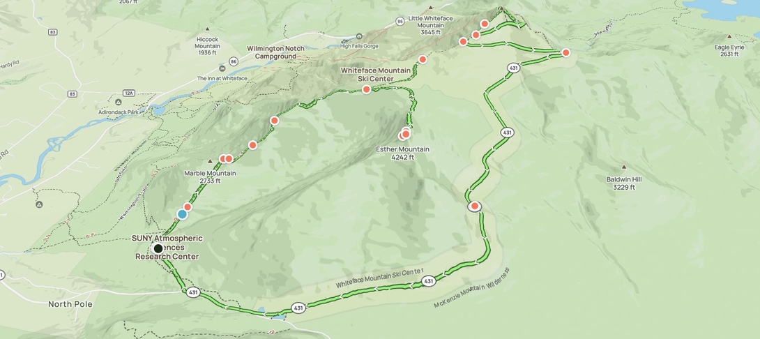 whiteface hike map