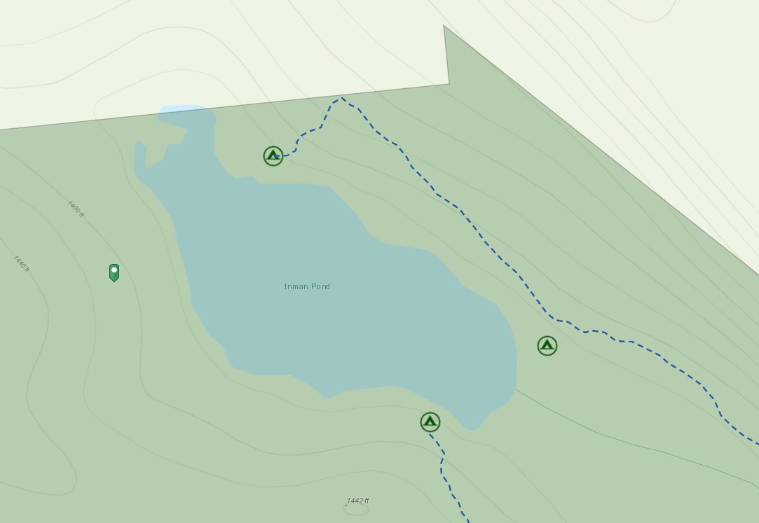 inman pond camping