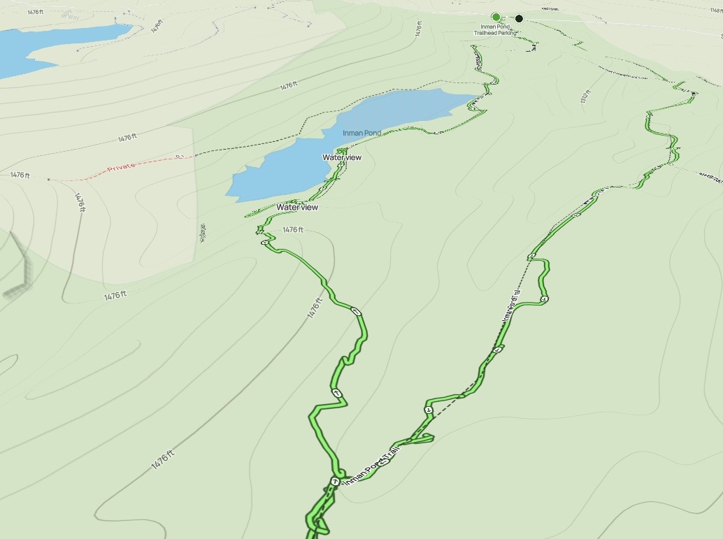 bushwhack to inman pond