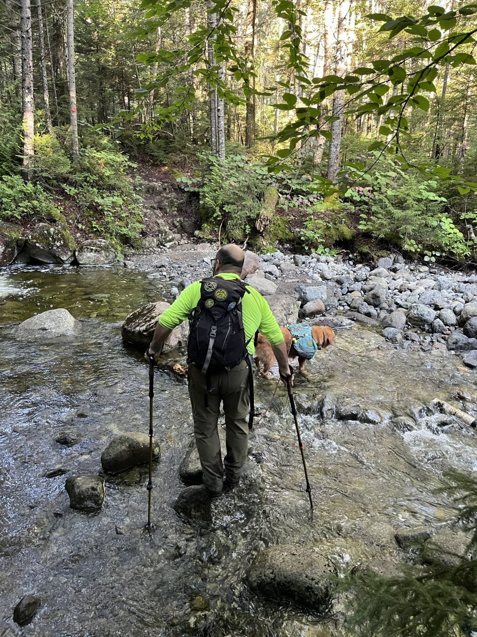 crossing a tributaruy that comes down  from iroquois